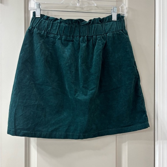 Copper Key Green Velvut Mini Skirt - Picture 3 of 6